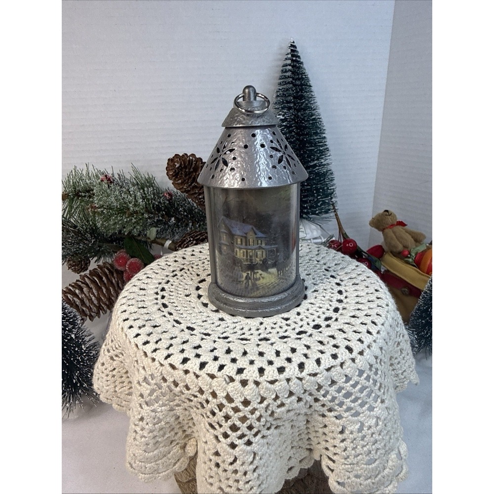 Vintage 2003 Hallmark Thomas Kinkade Christmas Ornament For Use With A Light
